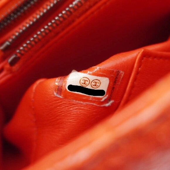 Chanel  Coco Flap Python Leather Top Handle Shoulder Bag Red - Picture 12 of 12